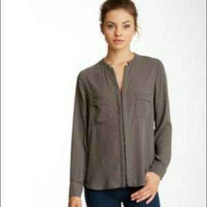 Anthropologie Ro & De Olive Green Top
